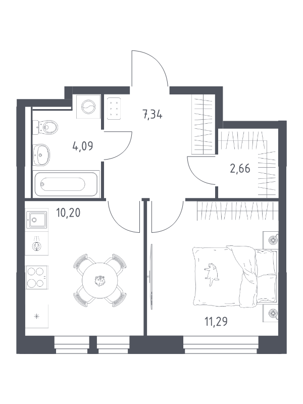 1 ккв 35,6 м²