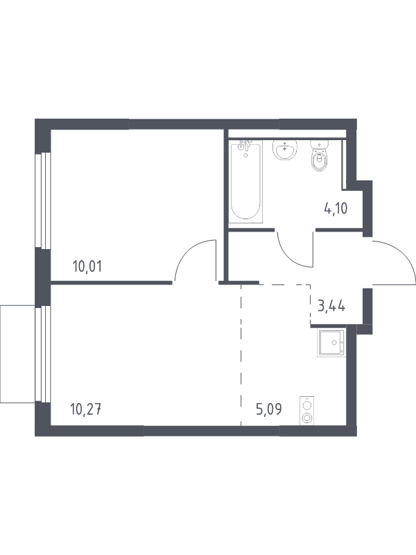 2 ккв (Евро) 32,9 м²