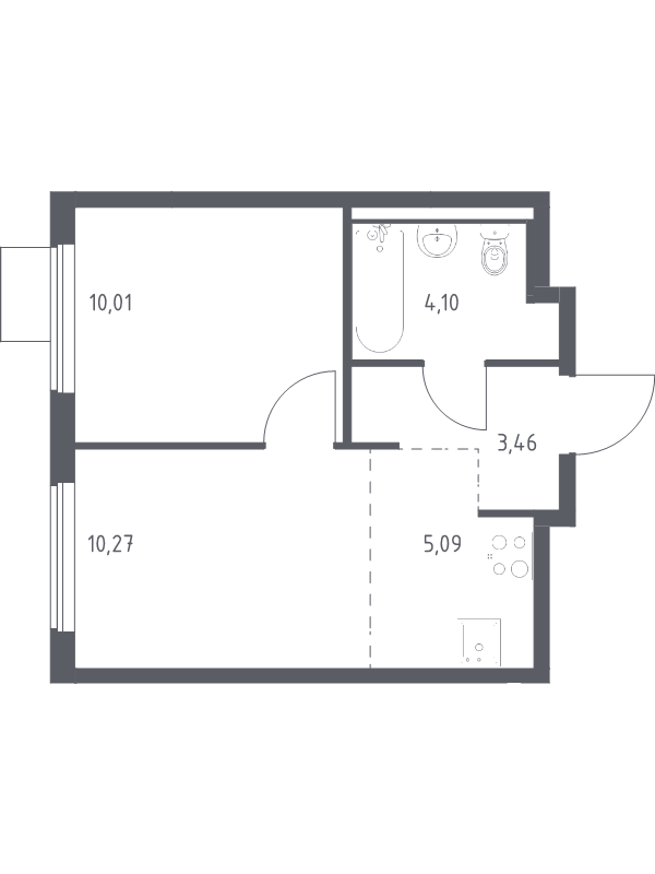 2 ккв (Евро) 32,9 м²