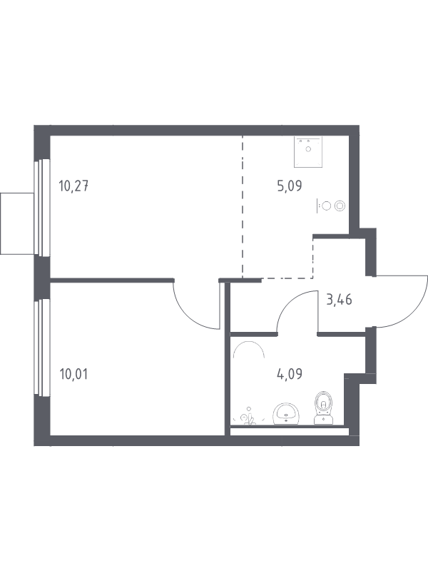 2 ккв (Евро) 32,9 м²