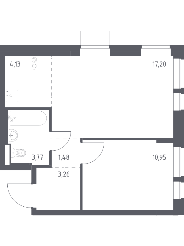 2 ккв (Евро) 40,8 м²