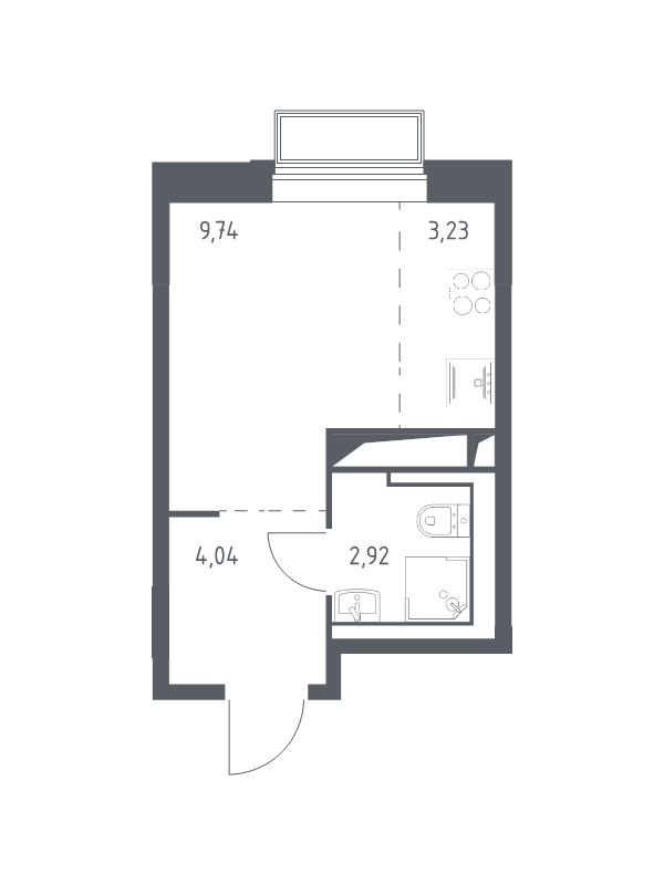 Студия 19,8 м²