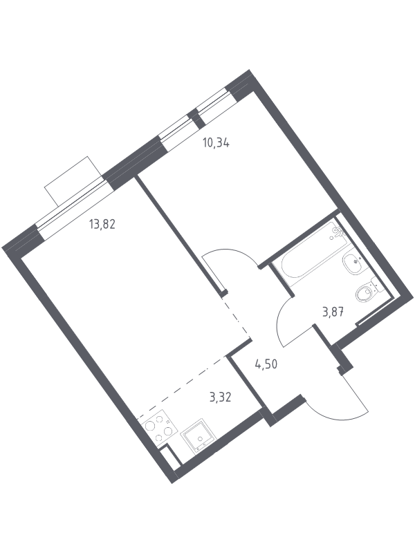2 ккв (Евро) 35,9 м²