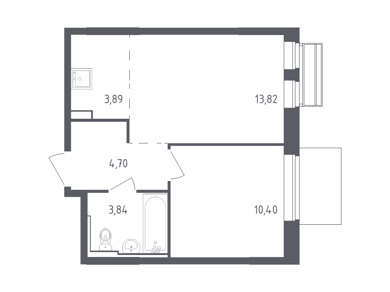 2 ккв (Евро) 36,7 м²