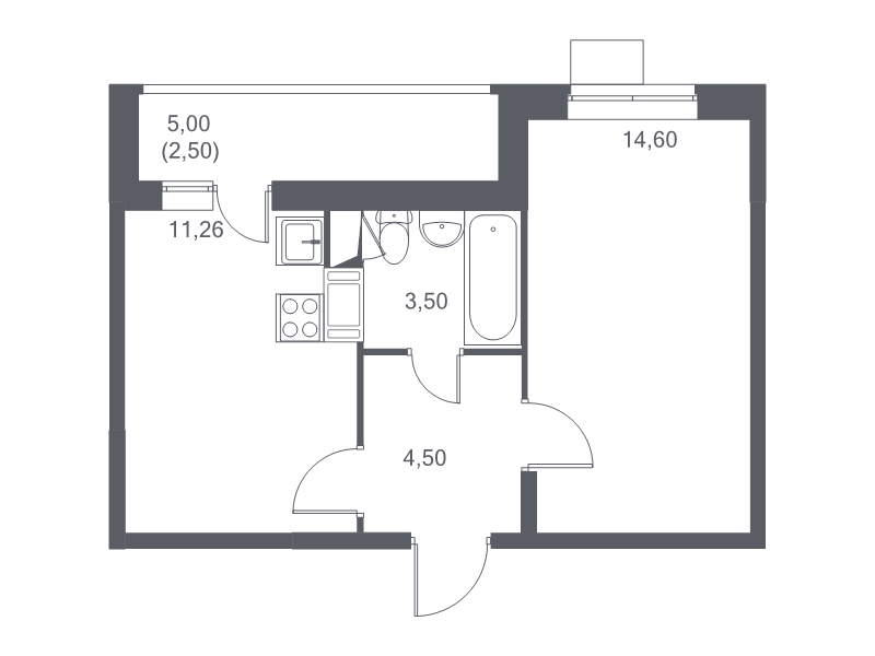 1 ккв 35,9 м²