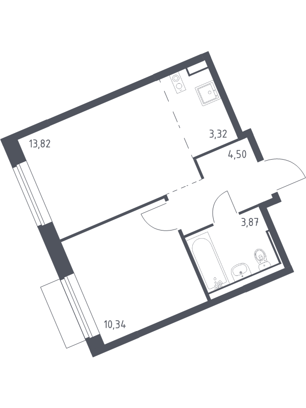 2 ккв (Евро) 35,9 м²