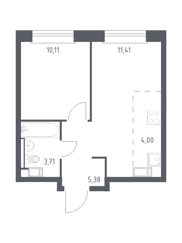 2 ккв (Евро) 34,6 м²