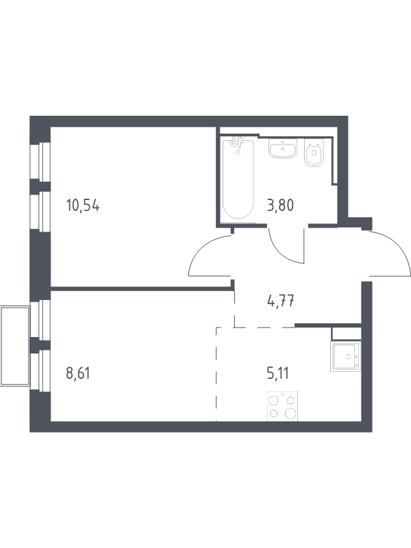 1 ккв 33 м²