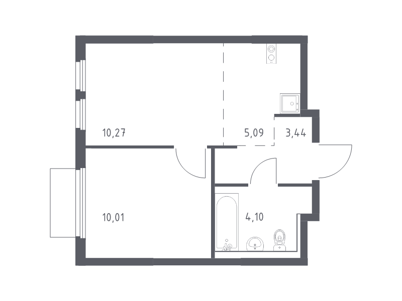 2 ккв (Евро) 32,9 м²