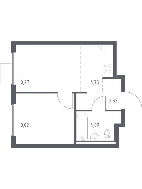 2 ккв (Евро) 32,7 м²