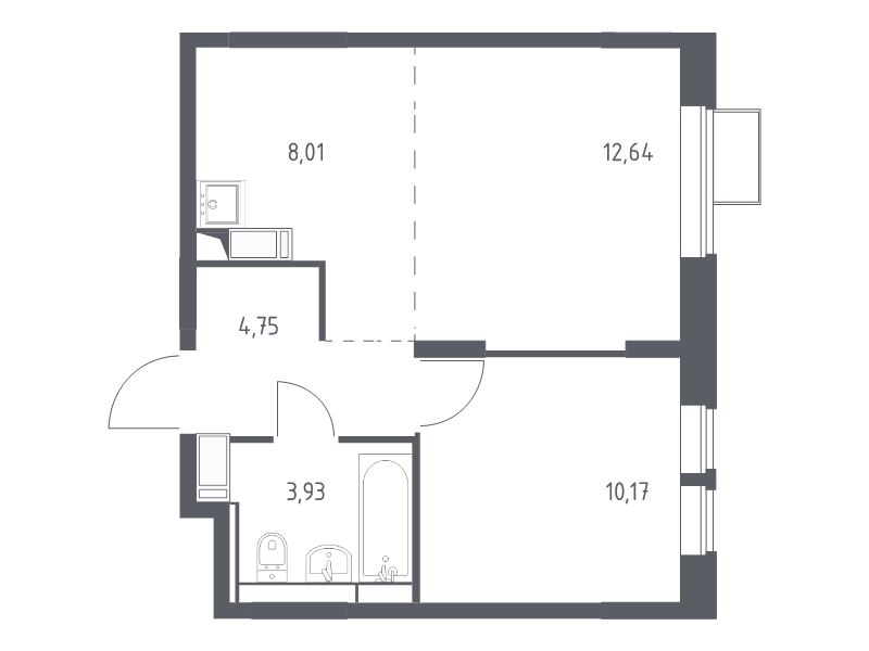 2 ккв (Евро) 39,5 м²