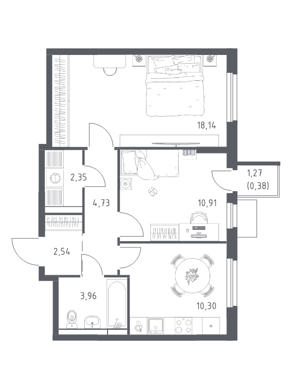 2 ккв 53,3 м²