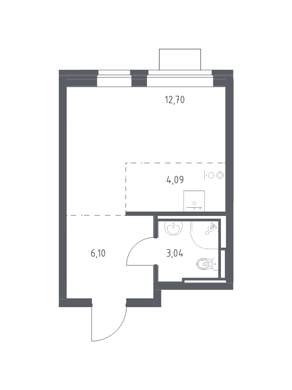 Студия 25,9 м²