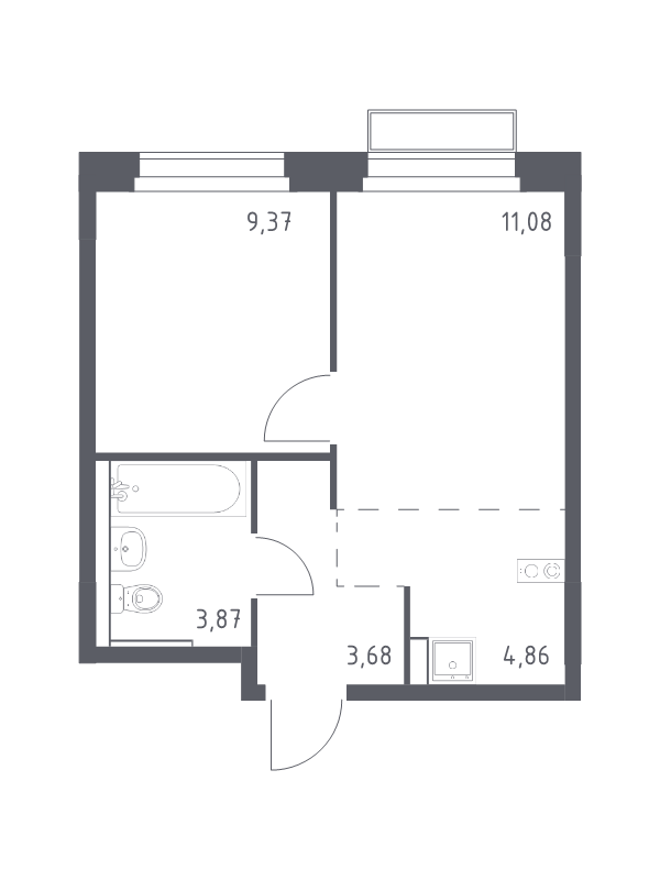 2 ккв (Евро) 32,9 м²