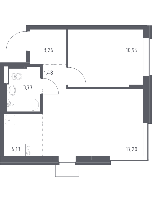 2 ккв (Евро) 40,8 м²