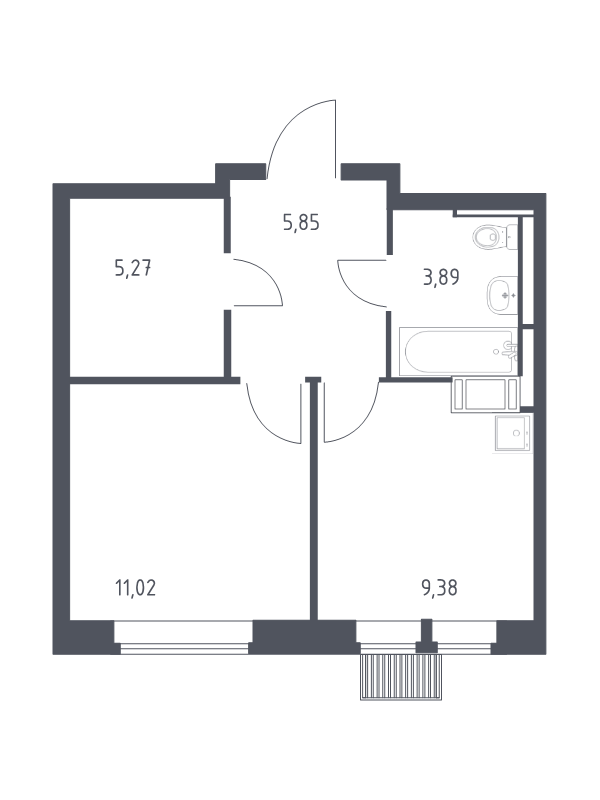 1 ккв 35,4 м²