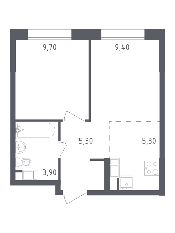 2 ккв (Евро) 33,6 м²