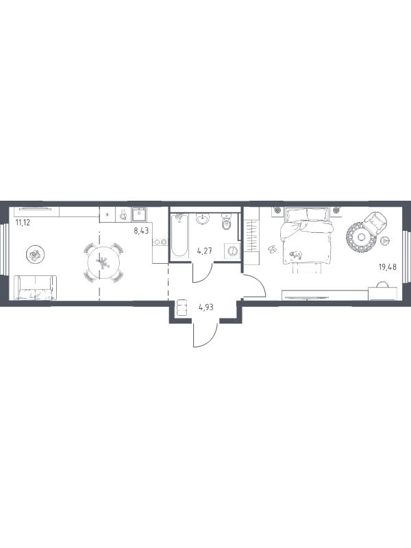 2 ккв (Евро) 48,2 м²