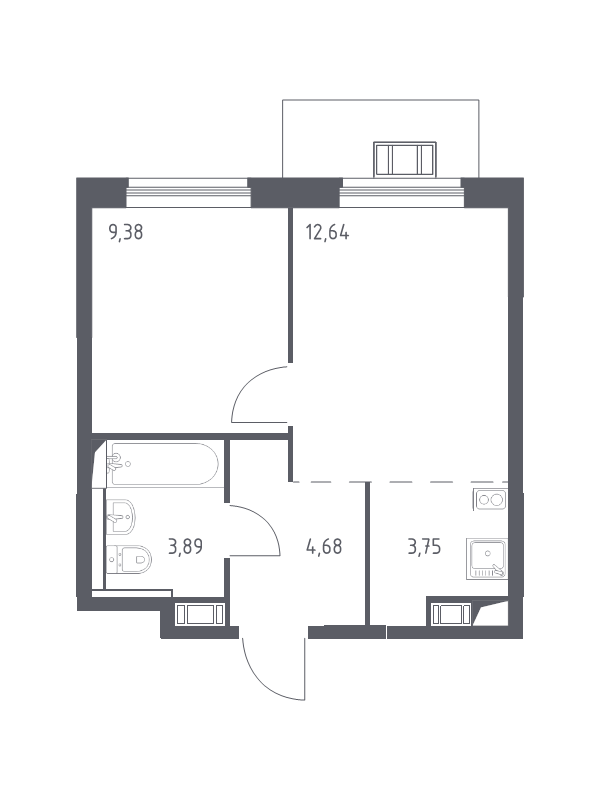 2 ккв (Евро) 33,9 м²