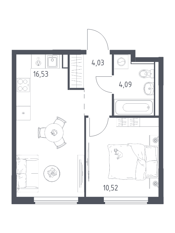2 ккв (Евро) 35,2 м²