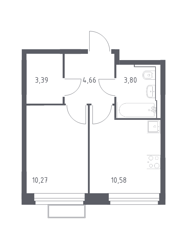 1 ккв 32,9 м²