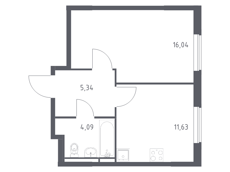 1 ккв 37,1 м²