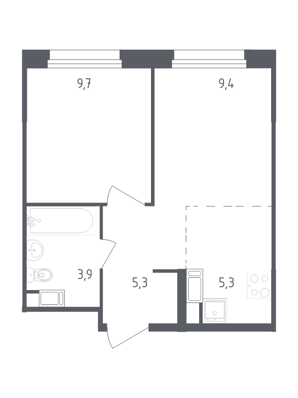 1 ккв 33,6 м²
