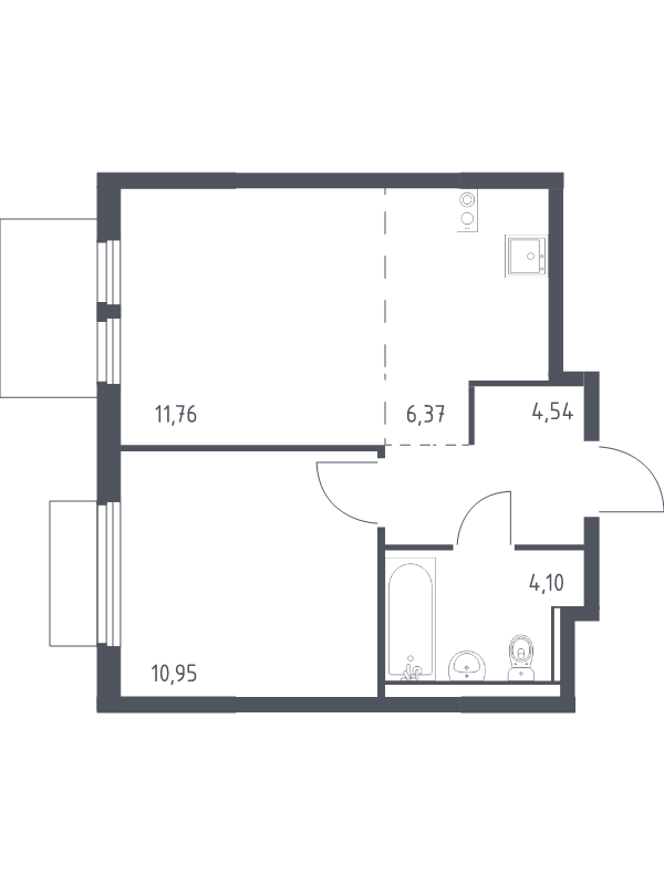 2 ккв (Евро) 37,7 м²