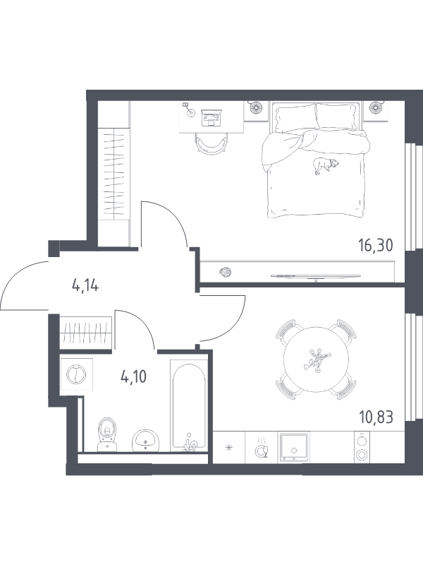 1 ккв 35,4 м²