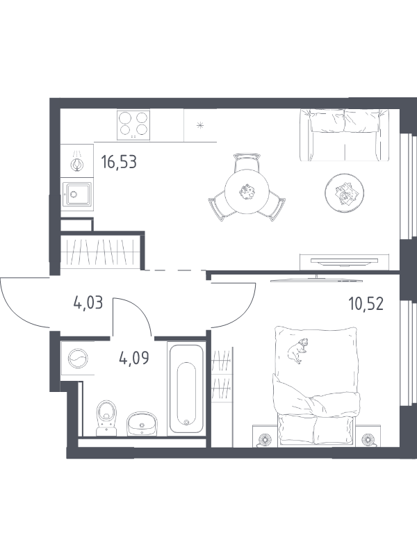2 ккв (Евро) 35,2 м²