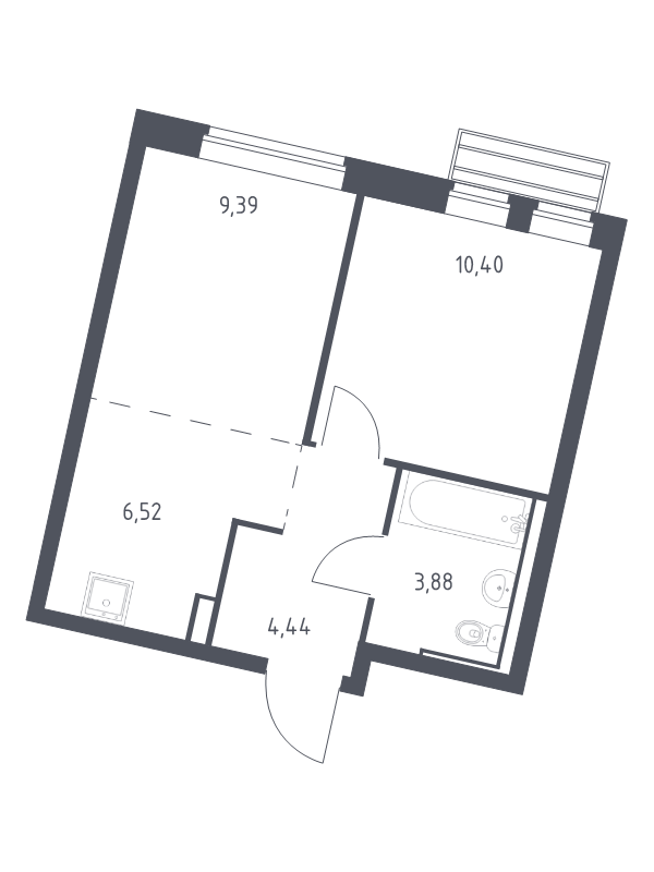 2 ккв (Евро) 33,9 м²
