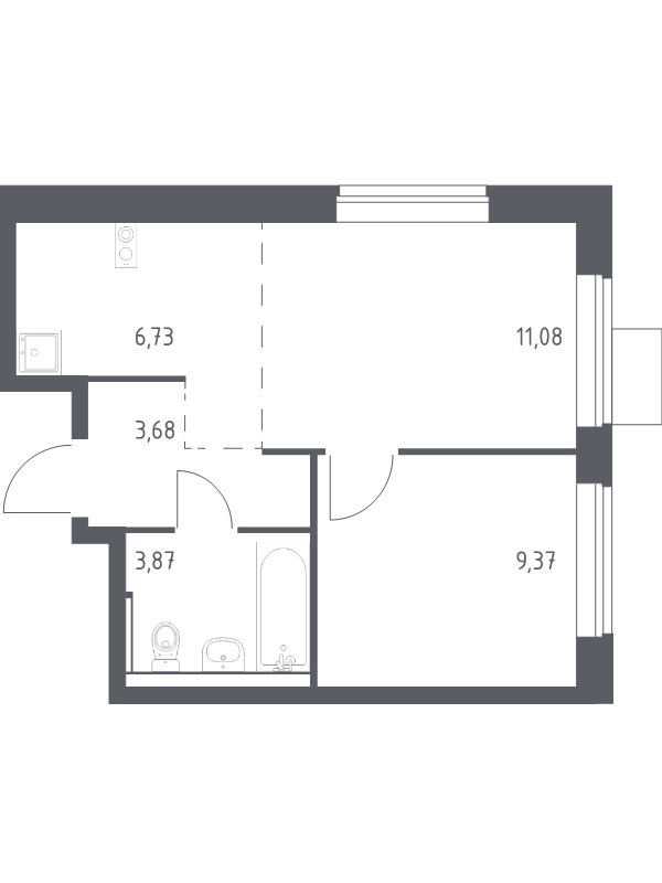 2 ккв (Евро) 34,7 м²