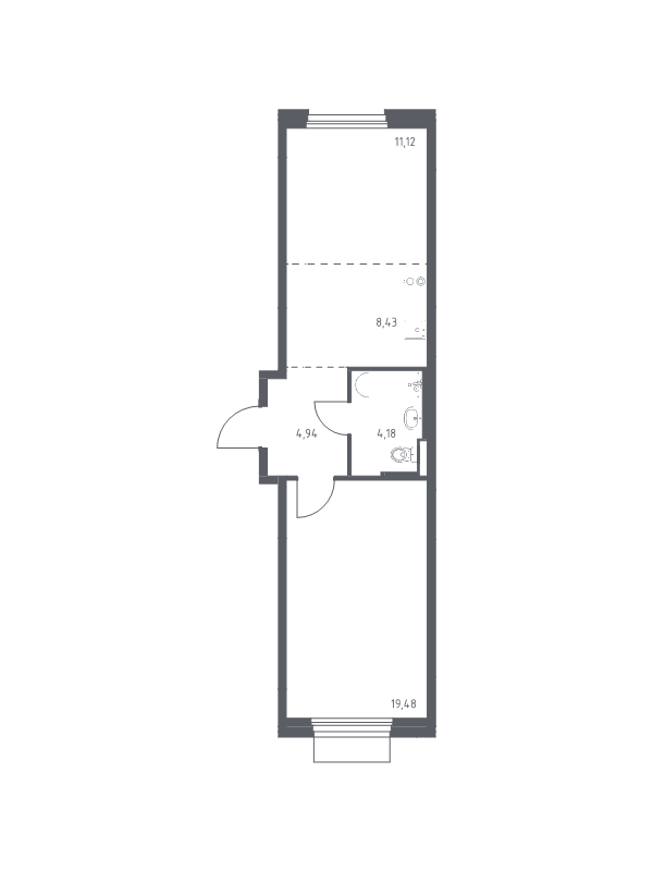 2 ккв (Евро) 47,5 м²