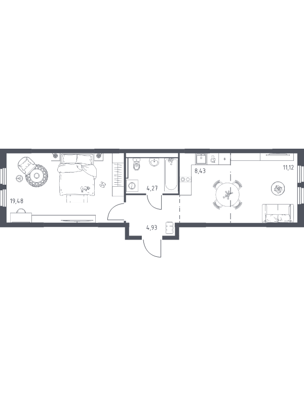 2 ккв (Евро) 48,2 м²