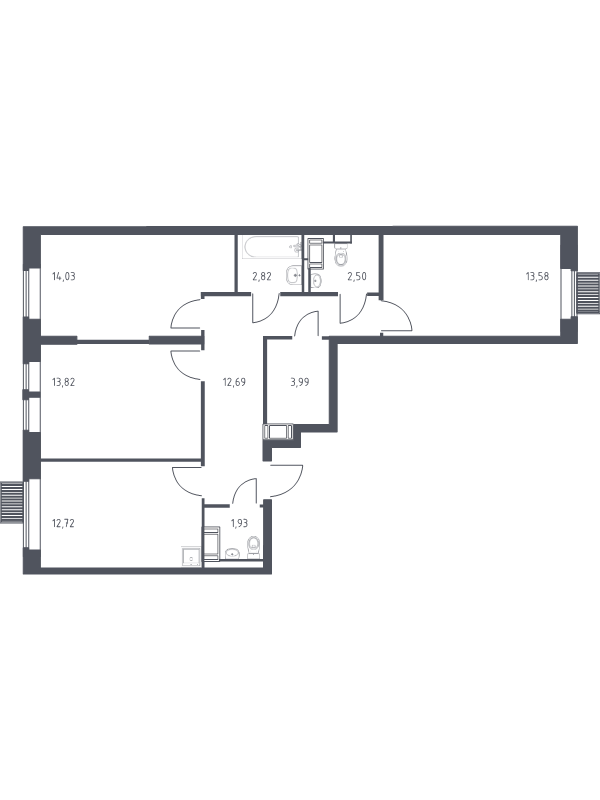 3 ккв 78,1 м²