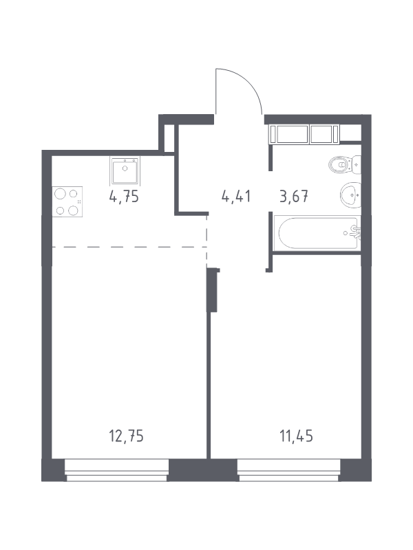 2 ккв (Евро) 37,2 м²