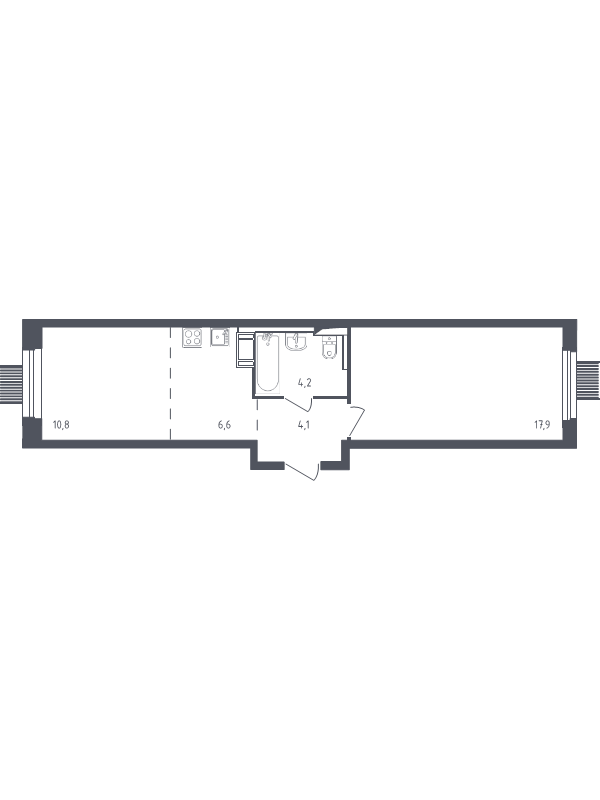 2 ккв (Евро) 43,1 м²