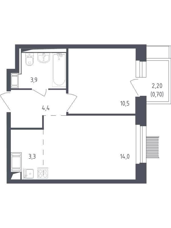 2 ккв (Евро) 36,5 м²