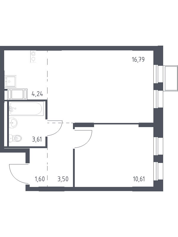 2 ккв (Евро) 39,6 м²