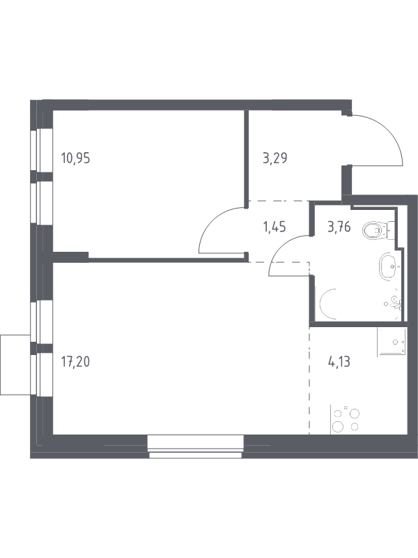2 ккв (Евро) 40,8 м²