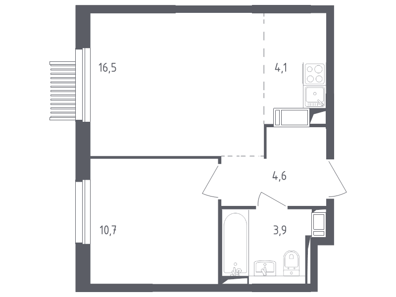 2 ккв (Евро) 39,4 м²
