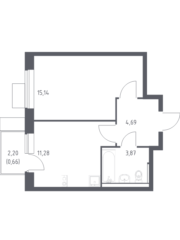 1 ккв 35,6 м²
