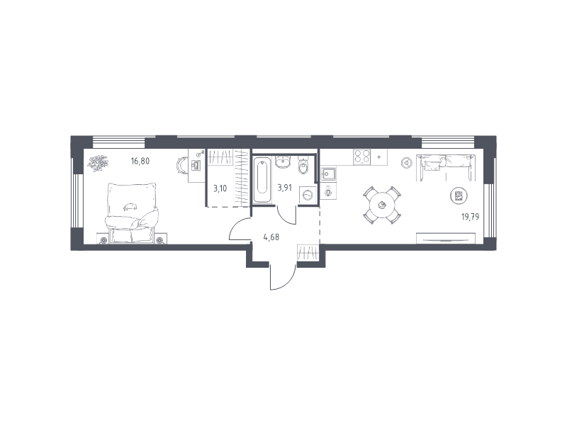 2 ккв (Евро) 48,3 м²