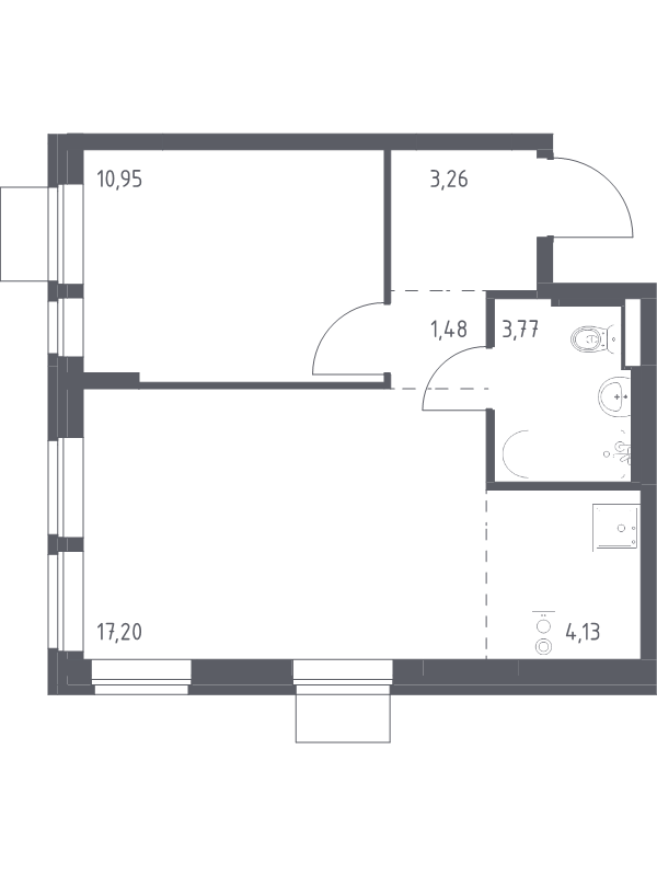 2 ккв (Евро) 40,8 м²