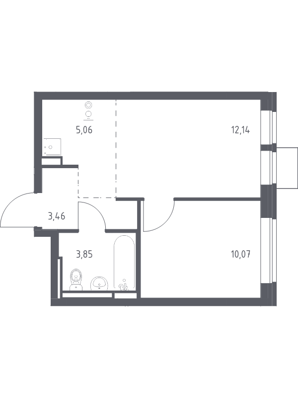 2 ккв (Евро) 34,6 м²