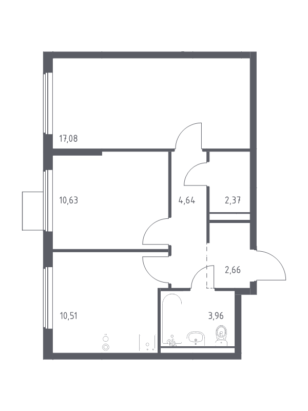 2 ккв 51,9 м²