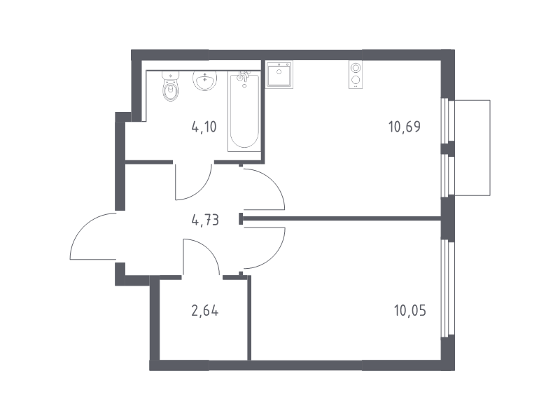 1 ккв 32,2 м²