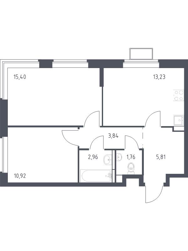 2 ккв 53,9 м²