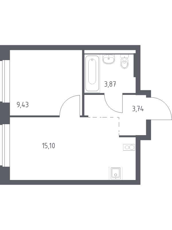 2 ккв (Евро) 32,1 м²