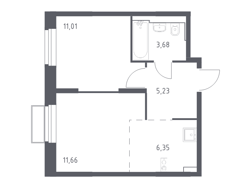 2 ккв (Евро) 38,2 м²